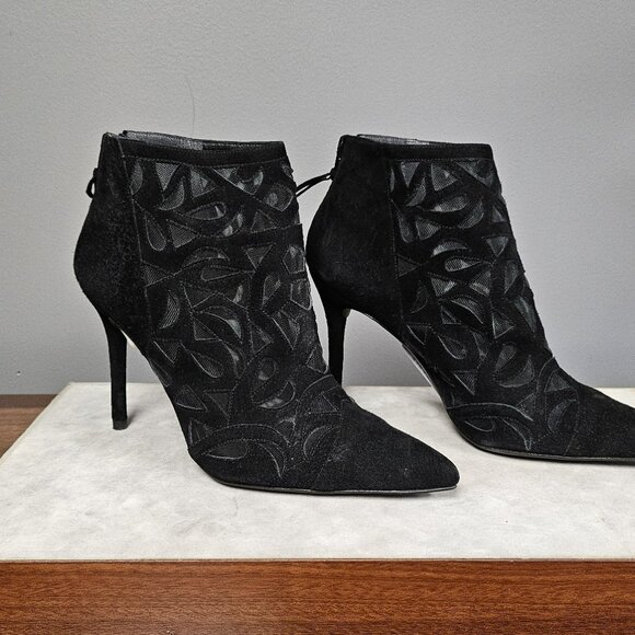 Stuart Weitzman Suede Mesh Boots - Picture 2 of 3